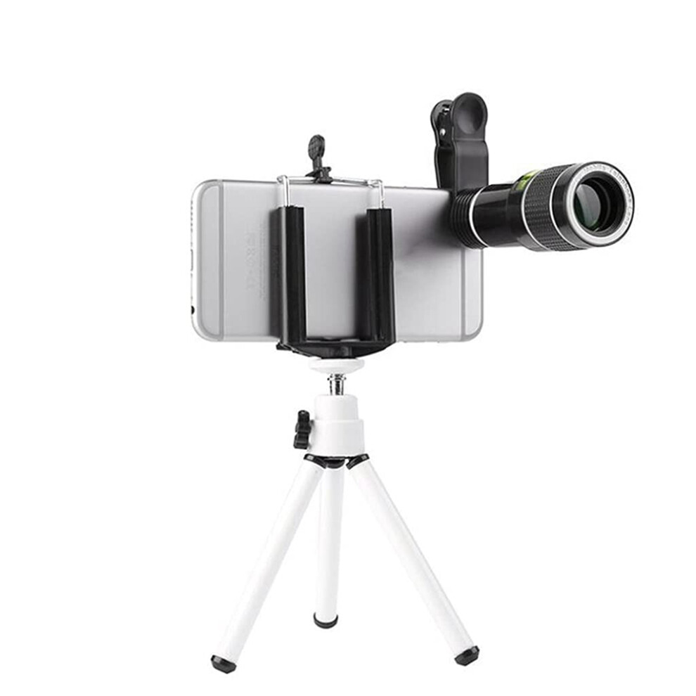 20X Zoom Universal Smartphone Optical Camera Monocular Clip Telescope Lens Camping Sports Compatible With Android Iphone Black 9354506612108