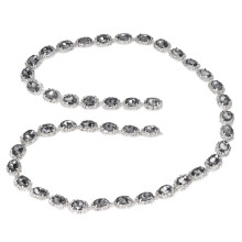Elegant 1.5cm Grey Rhinestone Chain for Wedding and Festive Decor