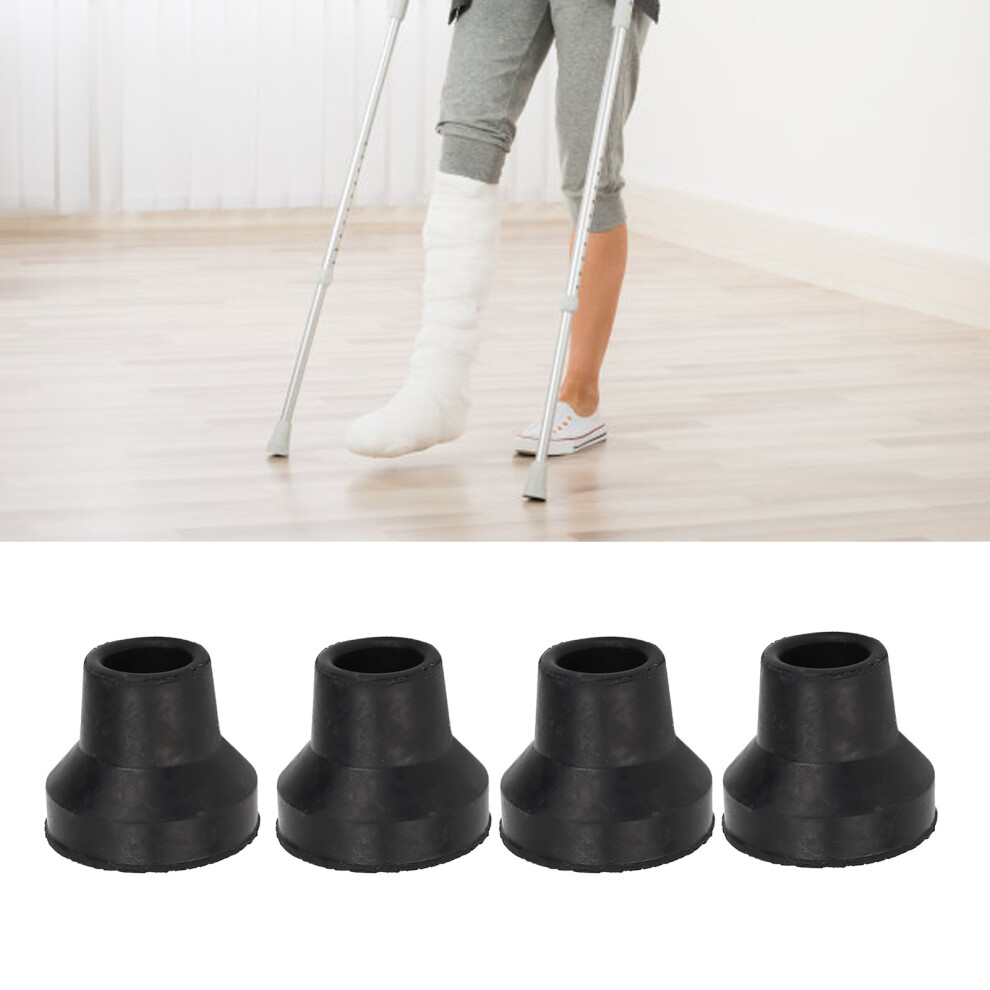 10Pcs 16mm Skid Resistant Rubber Crutch Tips for Standard Walking Sticks