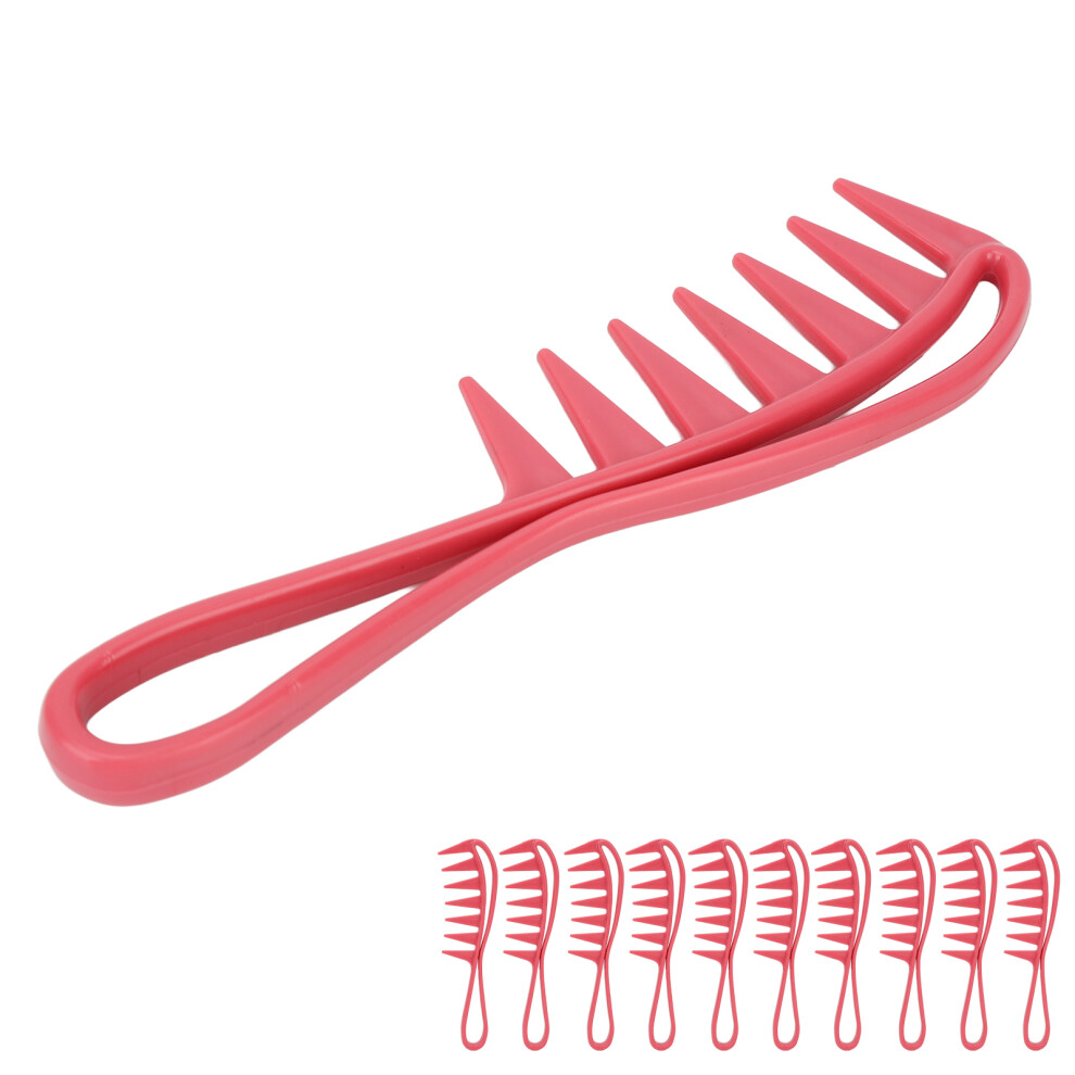 Unisex 10Pcs Wide Tooth Comb Set, 19X5cm Ergonomic Abs Hair Styling Combs