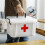 First Aid Kit Storage Box 2-Tier Plastic With Handle White For Car Or Home Portable 4