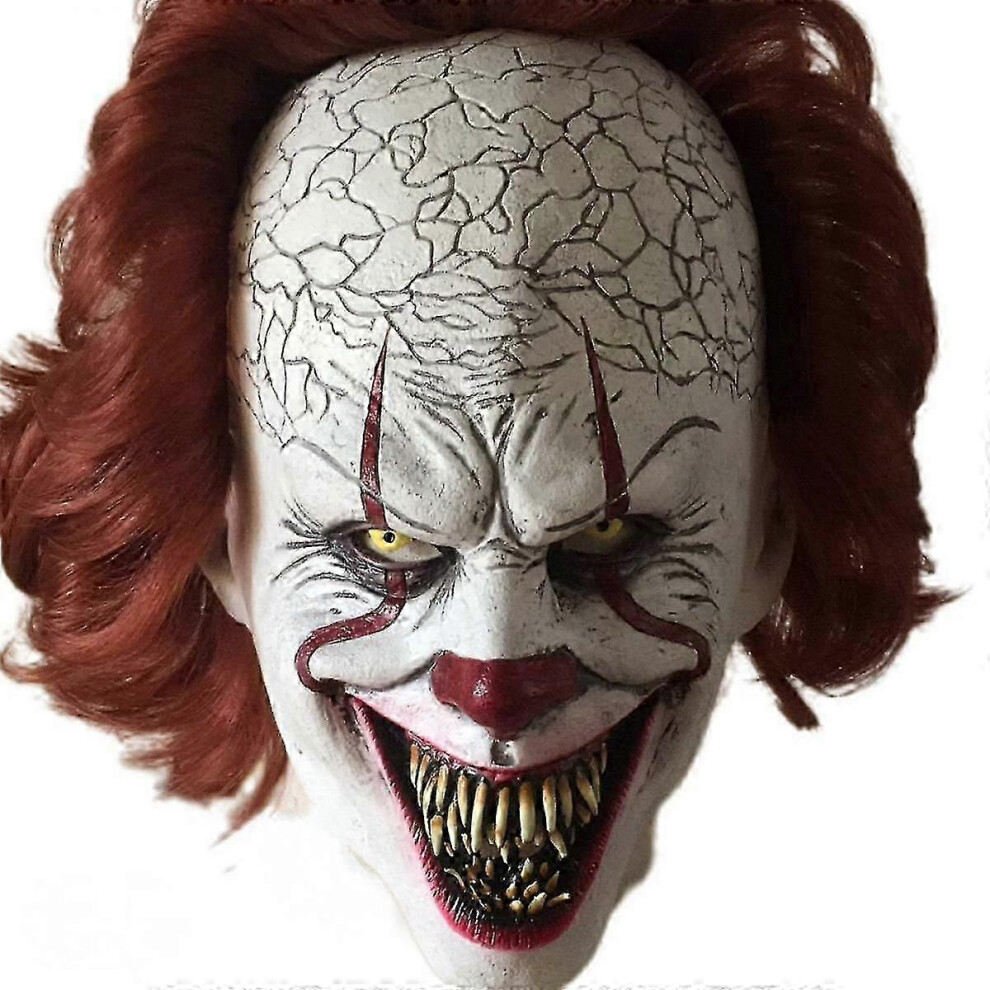Kikidex (As Show, One Size) Clown Mask Latex Horror Cosplay Prop Halloween Adult - Dsw