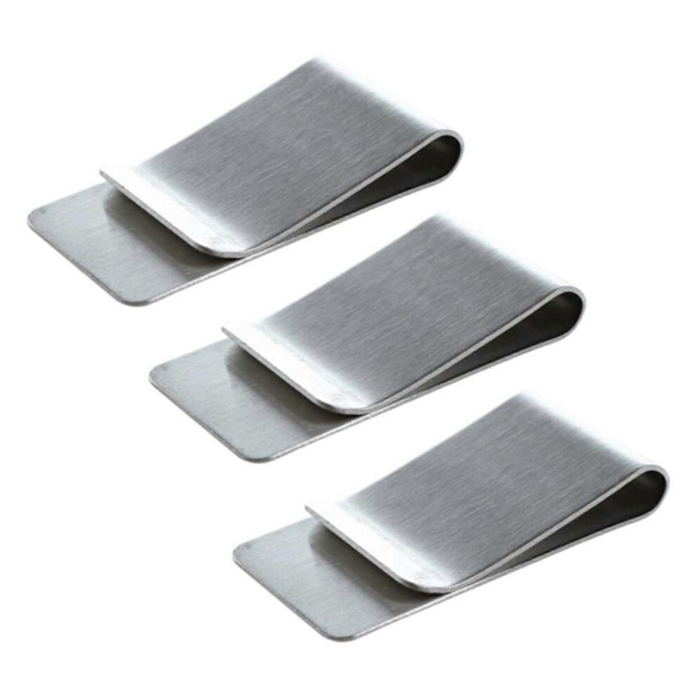 Kikidex (As Show, One Size) 3X Money Clip, Stainless Steel Silver