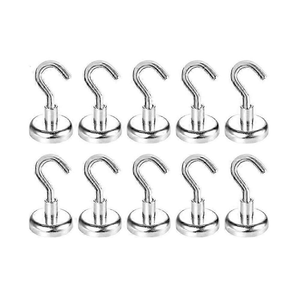 Kikidex (As Show, One Size) Magnetic Hooks,22Kg Super Strong Neodymium Magnet Hooks 25Mm Magn
