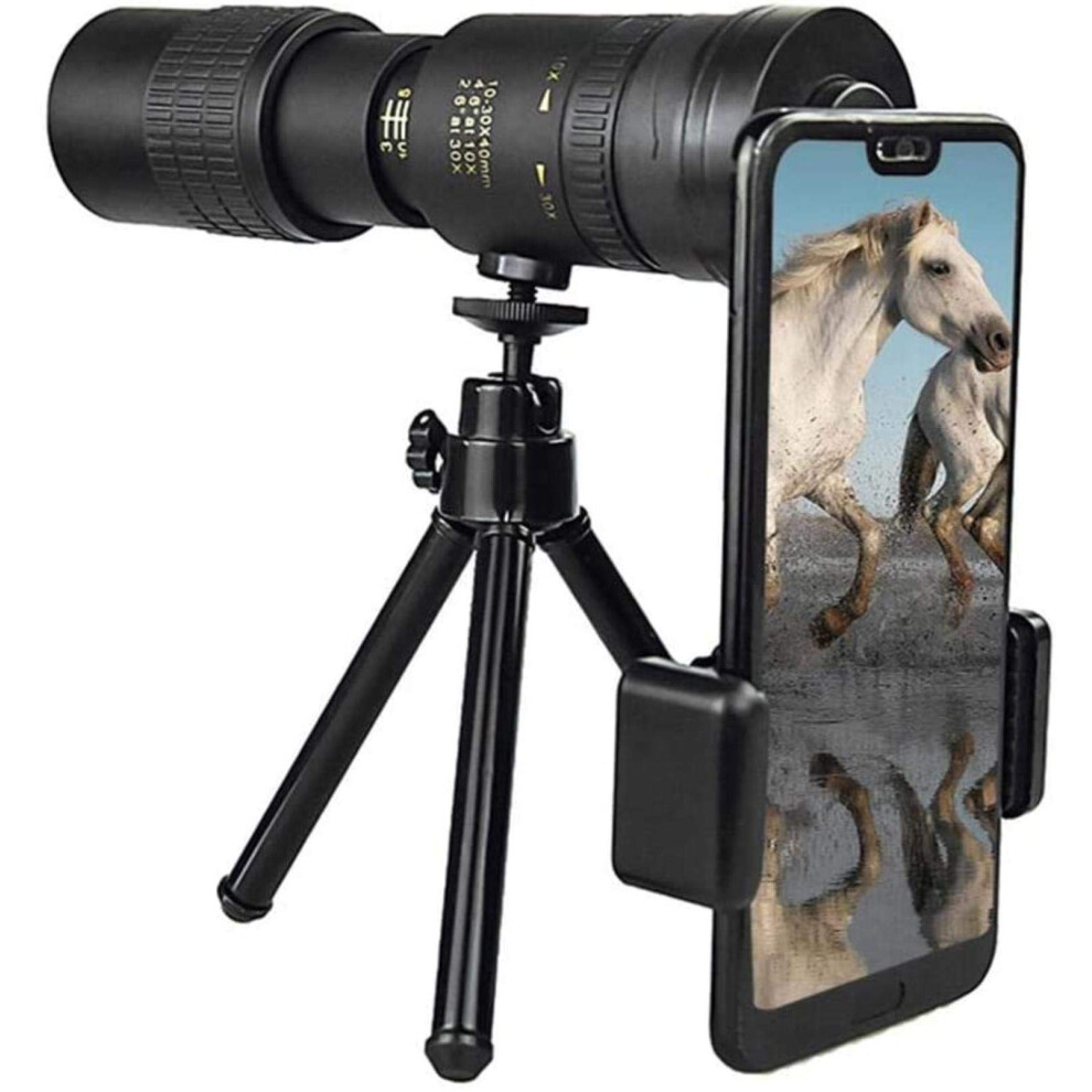 Telephoto Monocular Telescope 4K 10-300X40mm Zoom Pocket Monocular Smartphone Compatible Take Pictures Light 9067246401078