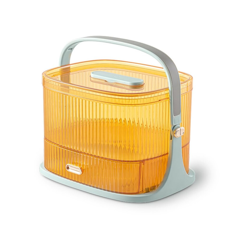 Orange/Green Portable Kit Container Medicine Box Mask Storage Pill Kits, Emergency Bag, Family Use, And