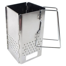 Collapsible Charcoal Chimney Starter Stainless Steel Portable Outdoor Cooking Camping Tool Emergency Preparedness