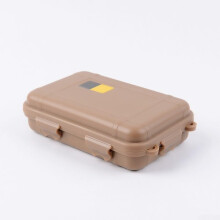 Sealed Waterproof Storage Box Case With PE Shock-Proof Lining Dustproof Moistureproof Dry Box For Camping Fishing Brown