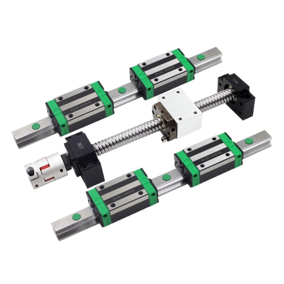 Lead Ball Screw With Nut Sfu1204, 2X Hgr15 Rails, 4X Hgh15ca Blocks, Bk10 Supporters, Coupler 8X10mm, 500Mm 9084446693096