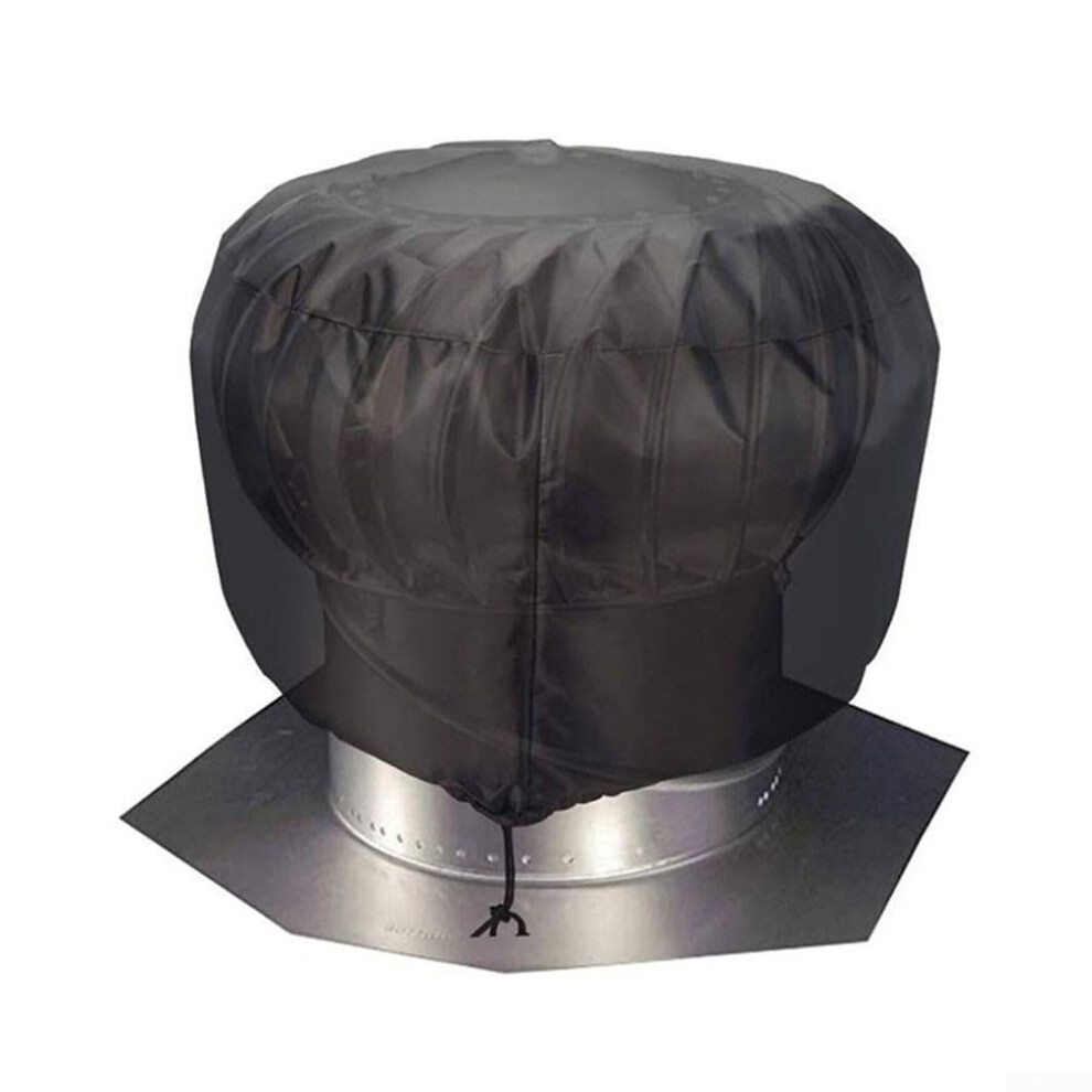 Heavy Duty Roof Turbine Ventilator Cover 420D Oxford Waterproof Dustproof 12/14 Inch Fans Elastic 51X51cm 9354506614188