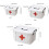 First Aid Kit Multi Layer Portable Emergency Case Plastic Medicine Storage Box White Extra Large Lockable Travel Box 4