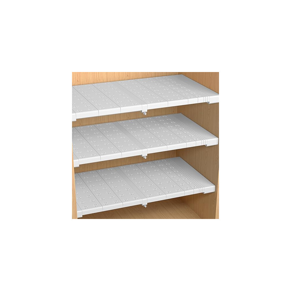 Expandable Metal Storage Shelf Telescopic Rack Diy Closet Divider For Kitchen & Bathroom Length 71-92 Cm, Width 42 Cm 9067246402204