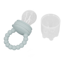 Green Baby Food Feeder with Silicone Pacifier for Fruit & Gum Relief