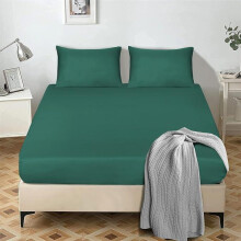 (Emerald, Single) Fitted bed Sheet – Ultra Soft Microfiber Fitted Bed Sheet-26cm Deep Pocket Fitted Sheet| Single, Double, King & Super King