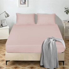 (Blush, Single) Fitted bed Sheet – Ultra Soft Microfiber Fitted Bed Sheet-26cm Deep Pocket Fitted Sheet| Single, Double, King & Super King
