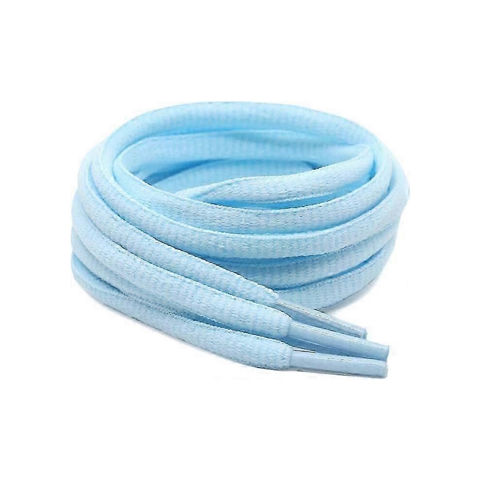 Kikidex (As Show, One Size) 2 Pairs Of Oval Shoelaces Sports Shoelaces Are Suitable For Sports / Running Shoes, And The Rope Is One Sizelight Blue