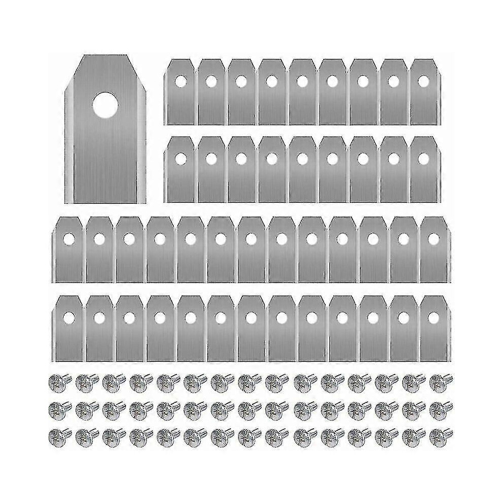 Kikidex (As Show, One Size) 45 X Titanium Knife Blades For All Husqvarn/Automower/Yardforce/Gardena Robotic Lawn Mowers Silver