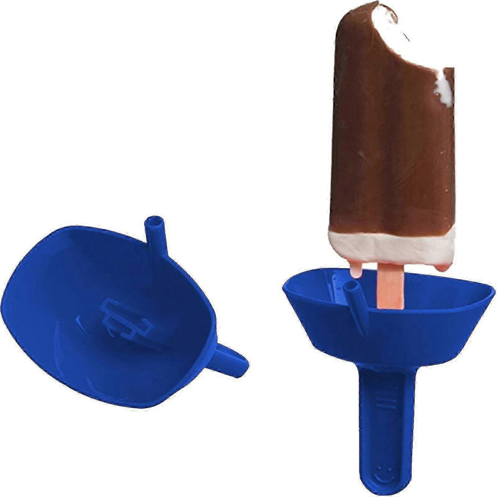 Kikidex (As Show, ) New Drip Free Popsicle Holder With Straw, Mess Free Ice Cream Frozen Treats Holder Yellow