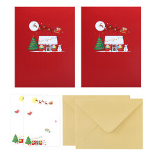 Heartwarming Foldable Greeting Card Elegant 3D Christmas-2 sets