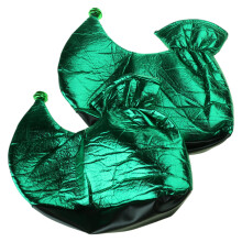 Christmas Clown Shoes Covers Metallic Color Clown Shoes-Green
