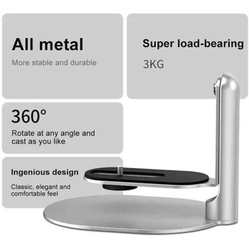 Projector Stand Adjustable Projection Angle Bracket Universal 6mm Screw Hole Aluminum Table Desk Wall Mount 2