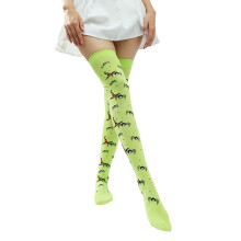 Thigh High Long Stockings Over Knee Socks-Green background pri