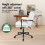 ELFORDSON ELFORDSON Office Chair Ergonomic Executive Computer Work Boucle Fabric 4