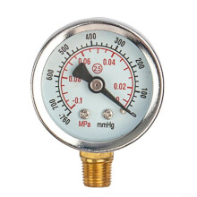 Metal Filter Pressure Gauge With Copper Interface, Oil-Water Separator, Mechanical Vacuum Gauge, Dual Units Psibar/MPa