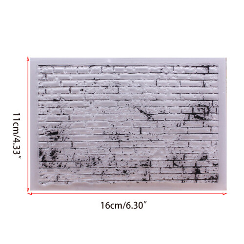 Wall Brick Silicone Clear Seal Stamp DIY Scrapbooking Embossing 1