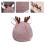 Süße Strickmütze mit Geweih-Strickmütze, Weihnachtsmütze-Rosa 3