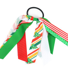 Seiden-Haargummis mit weihnachtlichem Muster,-Stil 2