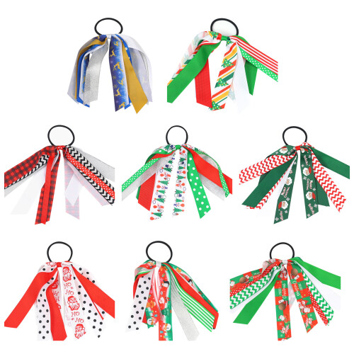 Seiden-Haargummis mit weihnachtlichem Muster,-Stil 2 1