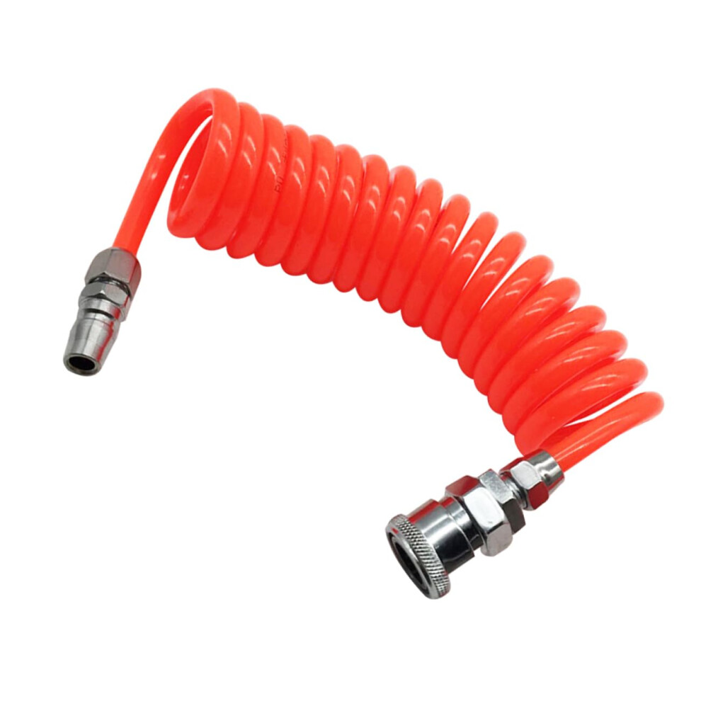 Retractable Flexible Pu Air Hose For Compressor Air Tools - Coiled Design - Lightweight Pu Hose, Assorted Colors 9084446693928