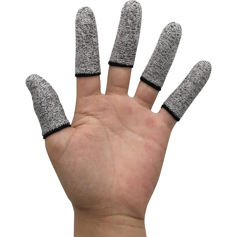 Finger Cots Cut-Resistant, Anti-Slip Reusable Finger Sleeves, 10 Pieces For Kitchen, Work, Sculpture 9354506614874