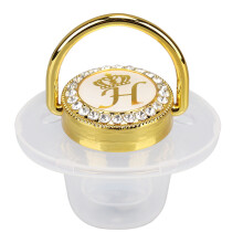 Baby Pacifier Nipple with Rhinestones Teething Toy for Baptism & Bath 0.5 pcs