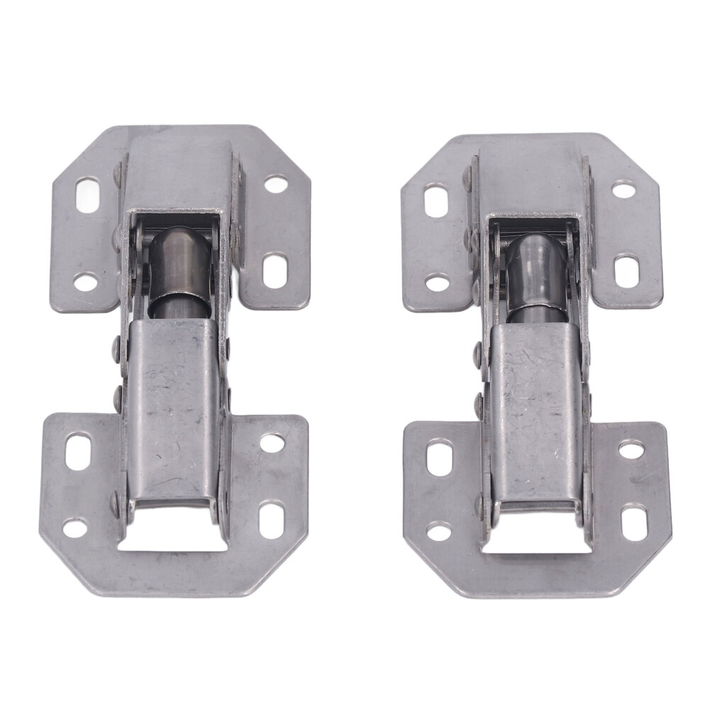 2 Set Zinc Alloy 4 Inch Hole-Free Cabinet Hinges For Wardrobe And Closet Doors 4151356502109