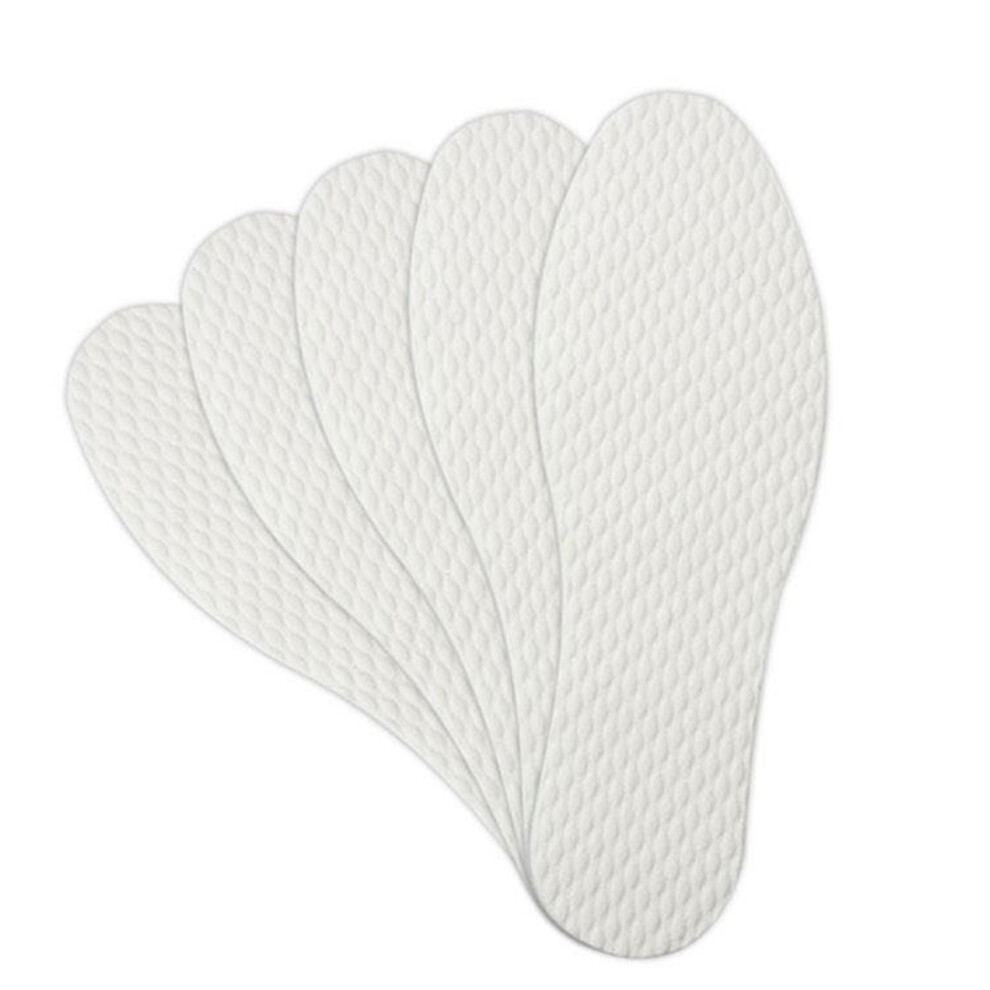10 Pairs White Breathable Odor-Free Shoe Insoles 36 Size