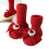 Rote, verdickte Baby-Bodensocken mit 5