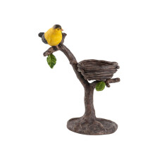 Farmhouses Bird Nest Shape Candle Stand Resins Ornament Interior