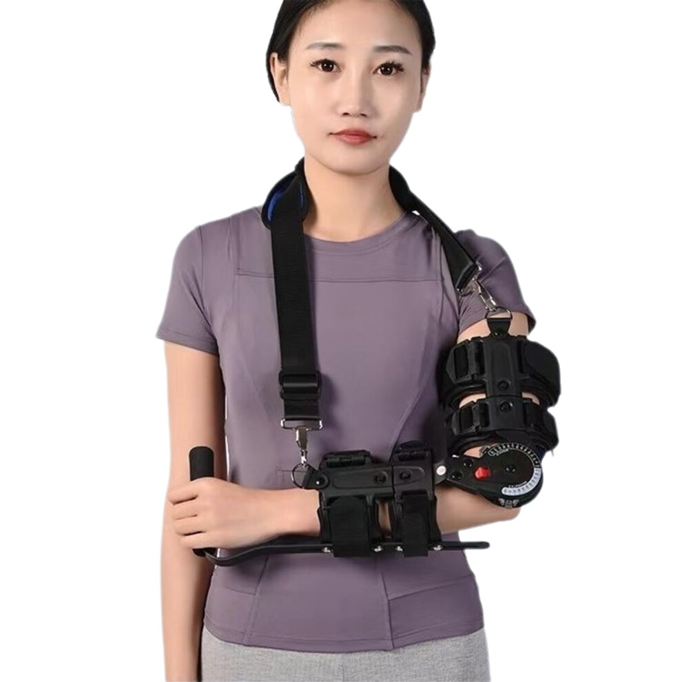 Hinged Elbow Brace For Left Arm Postoperative Recovery With Strap Hand Arm Splint Stabilizer