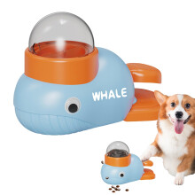 Dog Treat Dispenser Whale-Shape Interactive Food Puzzle Toy For Small & Medium Dogs & Cats, Training & Healthy Eating