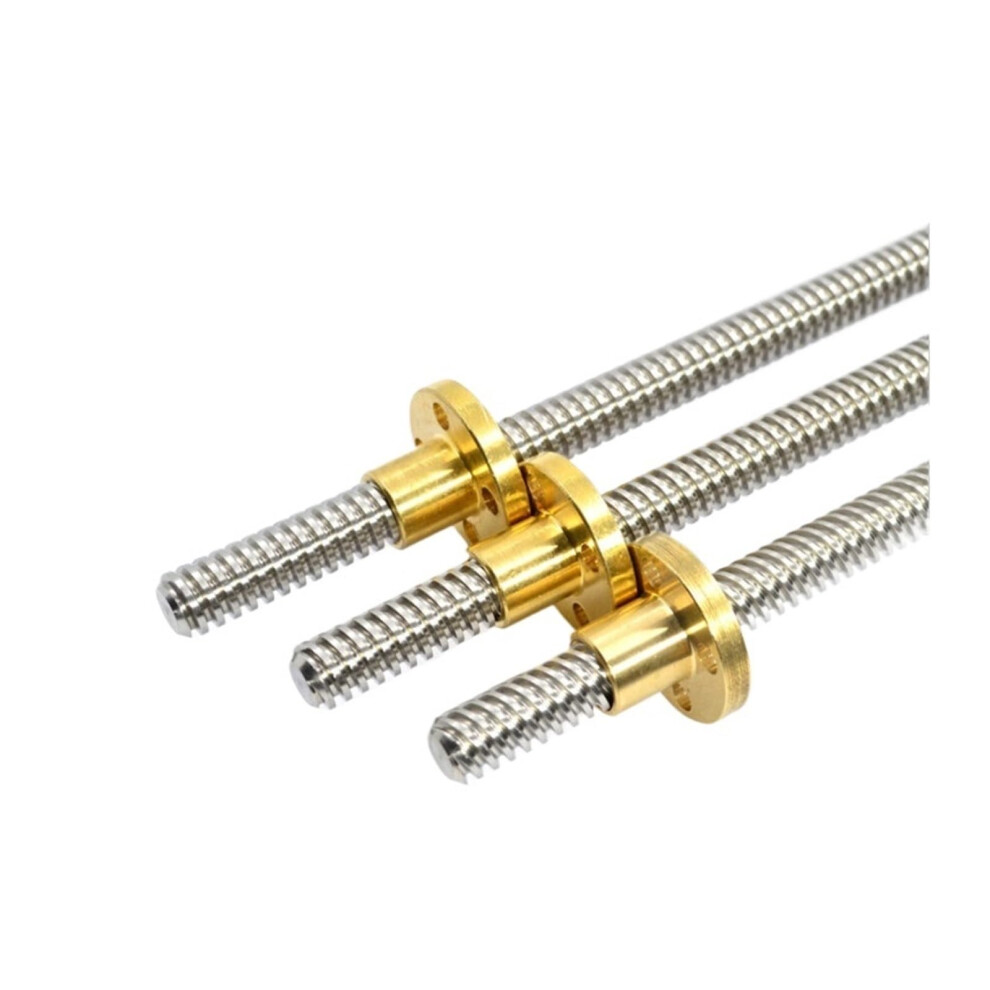 Lead Ball Screw With Nut, 304 Stainless Steel, T12, 14Mm Lead, 100-1200Mm Length, Trapezoidal Spindle 9393856725168