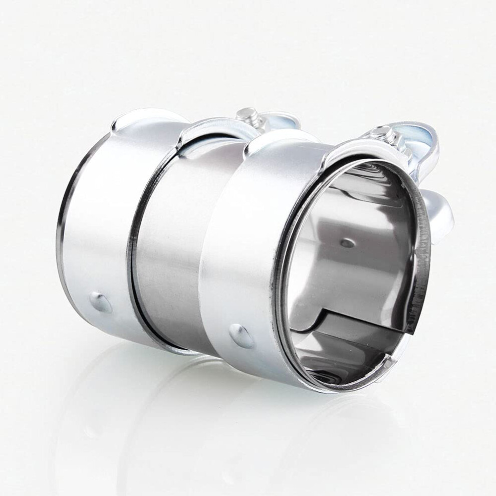 Stainless Steel Exhaust Clamp 2-Inch Pipe Joint Bolts Band Flanges Clamp 9067246404215