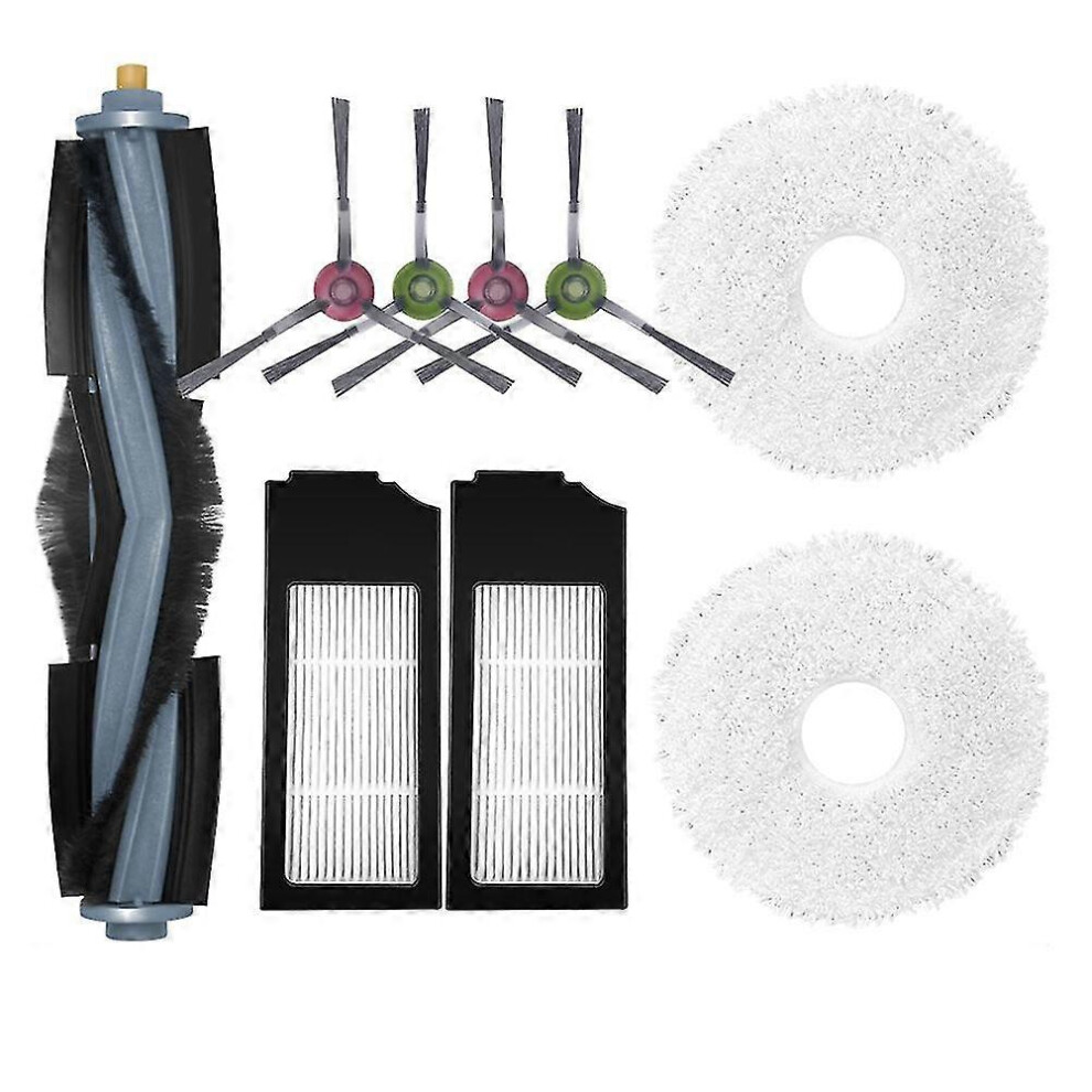 Kikidex (As Show, One Size) 9Pcs For X1 Turbo/Omni Robot Vacuum Cleaner Parts Replacement Roll Main Brush Side Brushes Hepa Fil