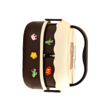 Duals Compartiment Thermische Lunchbox 1600 ml-bruin RVS 3D s