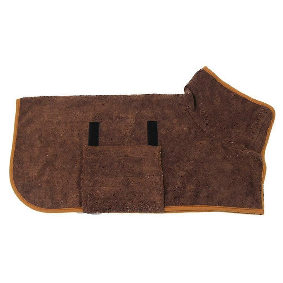 Kikidex (As Show, One Size) Dog Bathrobe Towel Dog Drying Coat Microfiber Fast Drying Super Absorbent Pet Dog Cat Bath Robe Tow