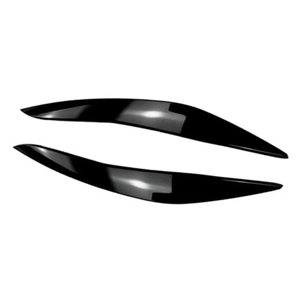 Car Headlight Tint Stickers For Bmw 5 Series F10 F11 2011-2014 Front Eyebrow Eyelids Glossy Black 9354506616465