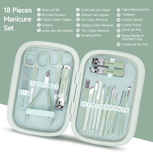 Living And Home 18Pcs Nail Clippers Manicure Set 1