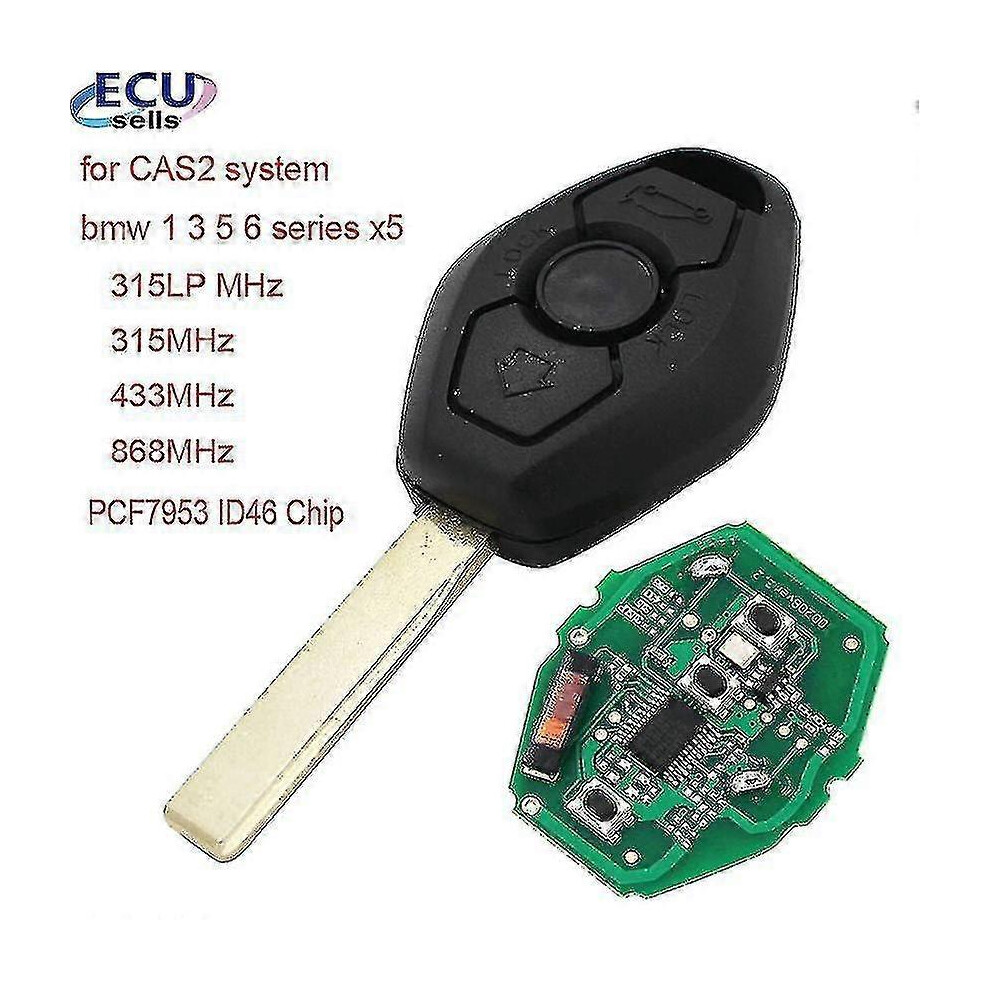 Kikidex (As Show, One Size) Ecusells 315Lp / 315Mhz /433Mhz /868Mhz 3B Remote Key With Pcf7953 Id46 Chip For Bmw Cas2 5 Series E46 E60 E83 E53 E36 E38