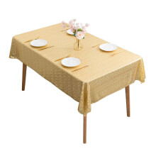 Tischdecke mit Pailletten-Blumenmotiven,-120*120cm Gold